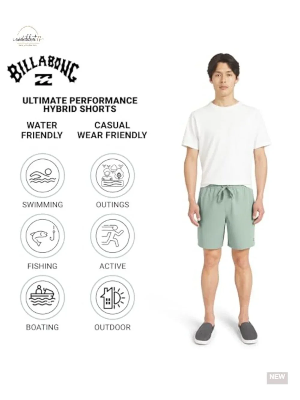 Men's Quick Dry Performance Stretch Hybrid Shorts 7